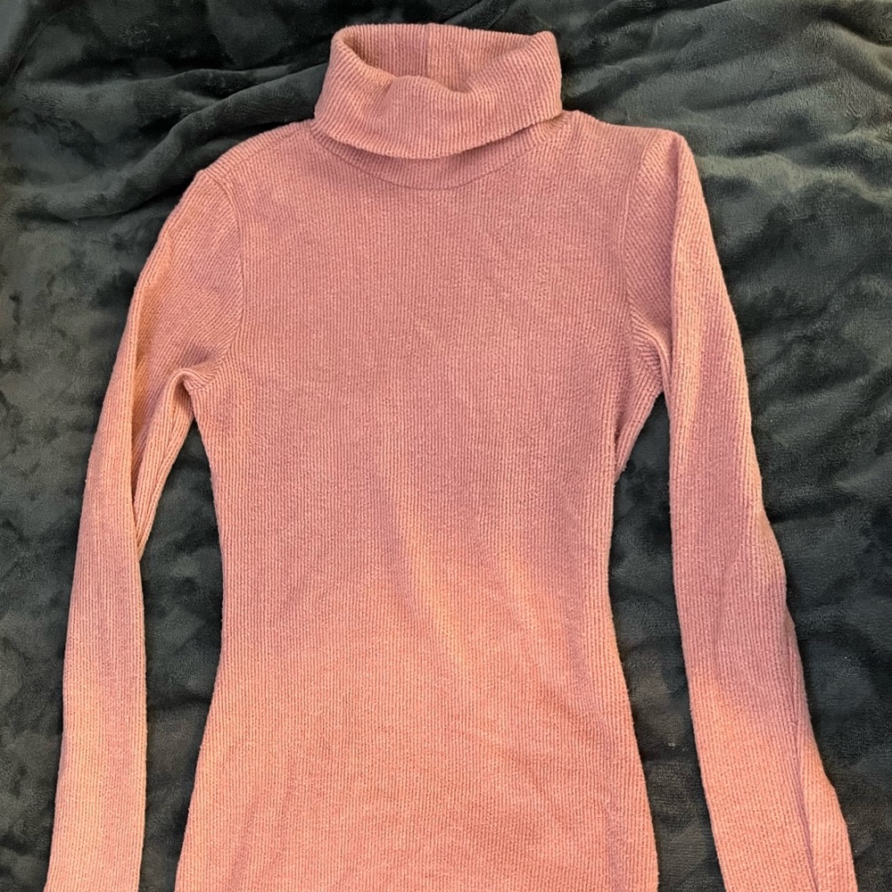 turtle neck long sleeve dress